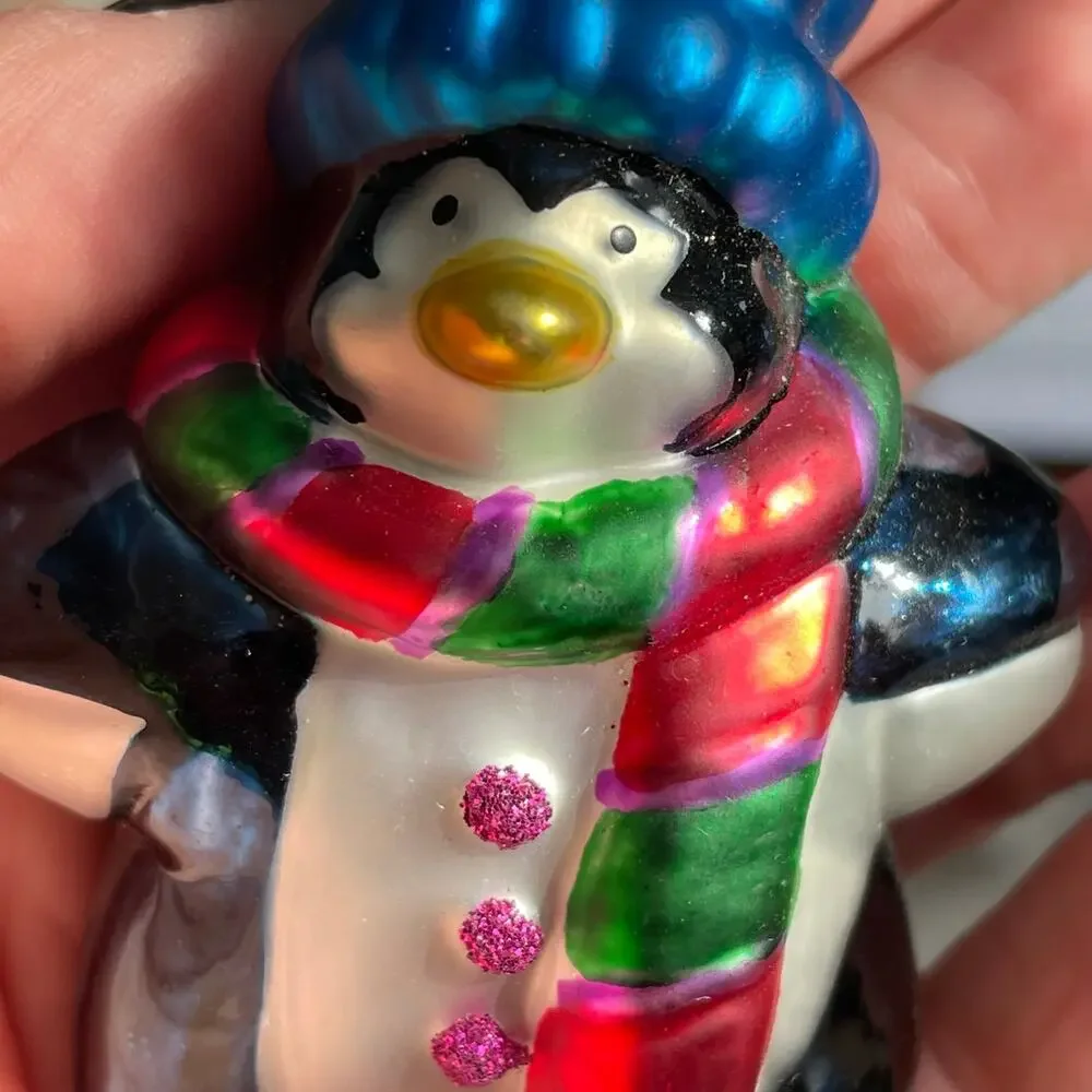 Thomas Pacconi Museum Series Penguin Ornament Glass Christmas Retired Vtg READ